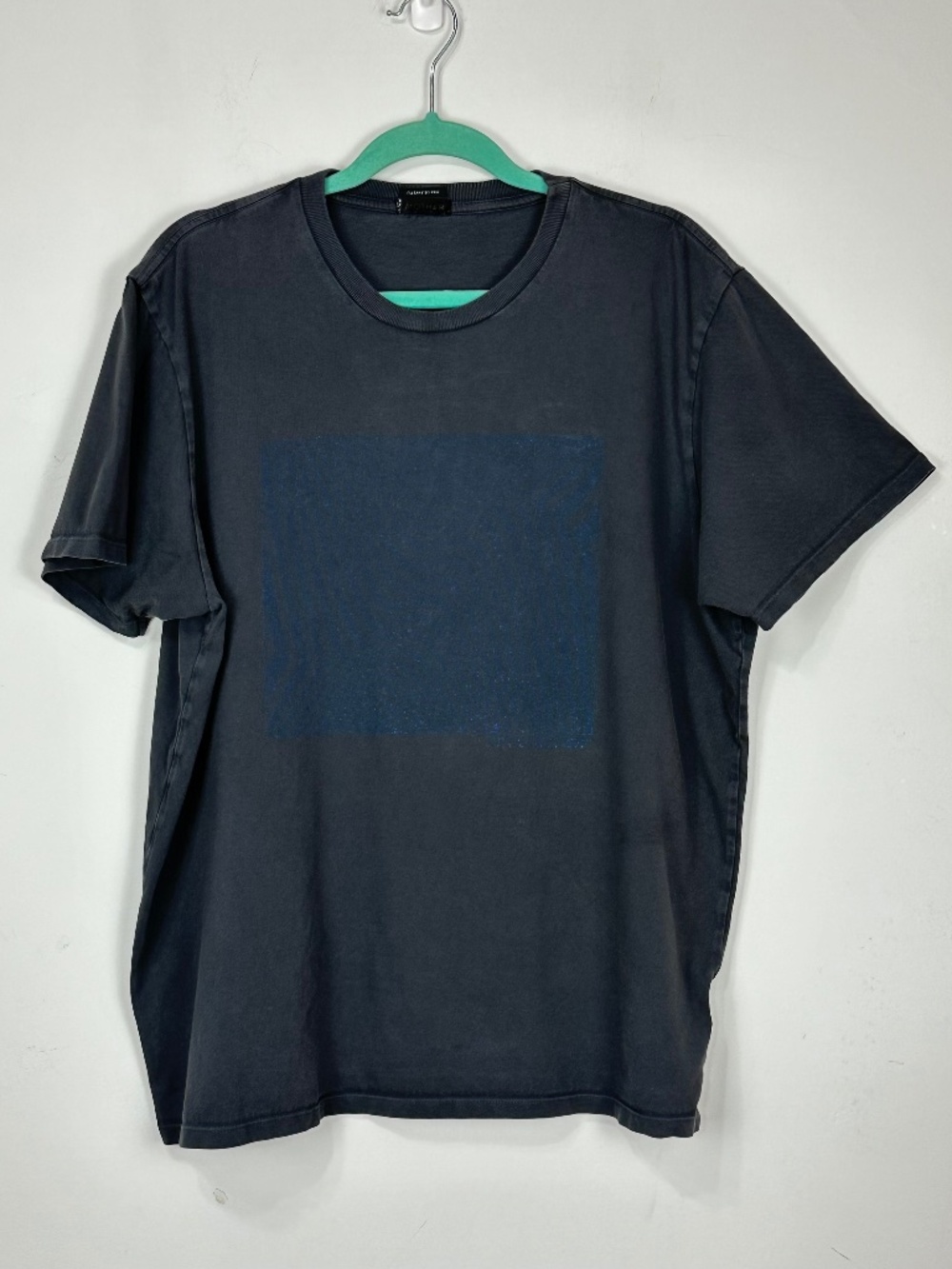 MOTHER Mens The Buster Boxy T Shirt L Trippy Traders Wash Gray Blue